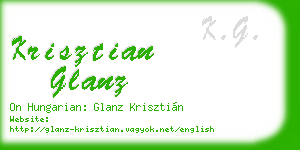 krisztian glanz business card